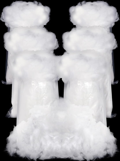 Riakrum Fake Snow | Fluffy Artificial Snow Decor for Winter Mantle | 360g Cotton Decoration