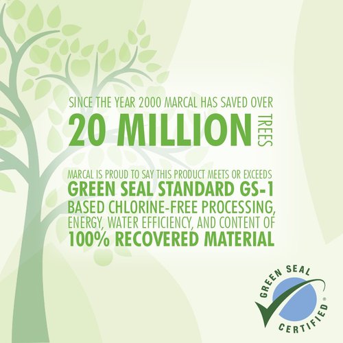 Marcal Paper Towels - U-Size-It 2 Ply Sheets | 140 Sheets Per Roll, 100% Recycled, Green Seal Certified - 12 Rolls