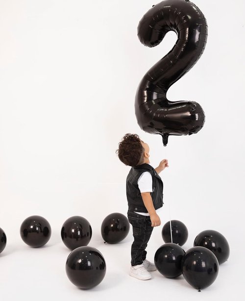 Black Number 16 Balloon - 40 Inch Large 16th Birthday Decoration for Boys & Girls Party Supplies