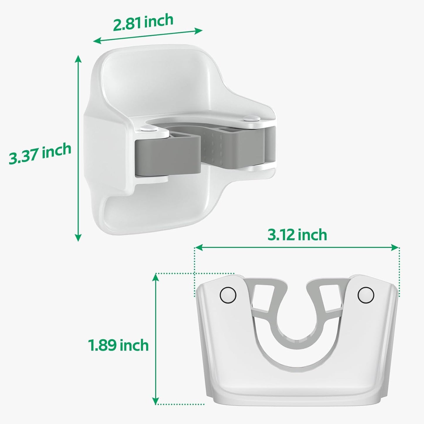 Reliahom Broom Holder Wall Mount - 10 Pack Self-Adhesive Mop Grippers for Easy Garage Storage | White