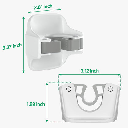 Reliahom Broom Holder Wall Mount - 10 Pack Self-Adhesive Mop Grippers for Easy Garage Storage | White