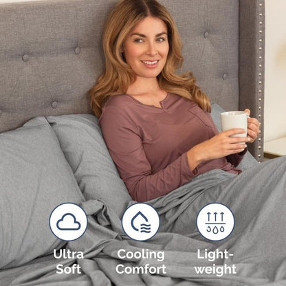 King Pillow Cases by [Brand Name] - Ultra Soft Hotel Quality Covers | Comfy, Cozy & Wrinkle-Free | 4-Piece Set in Heathered Grey