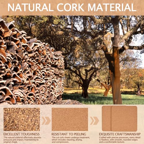 60 PCS Cork Coasters for Laser Engraving - Thick Absorbent Blank Coasters, 60 Pieces-Square