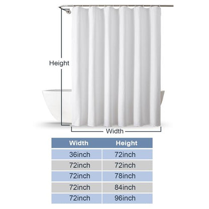 OWENIE White Shower Curtain for Bathroom 72x72 Inch, 3D Embossed Textured Waffle Fabric Shower Curtains, Soft Hotel Farmhouse Style, Water Repellent, Machine Washable, White, 72" W x 72" L