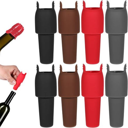 8Pcs Silicone Wine Stopper for Wine Bottles, Reusable Sparkling Wine Bottle Stoppers Keep-Wine-Fresh Sparkling Wine Bottle Stopper for Wine Beer Champagne Home Party