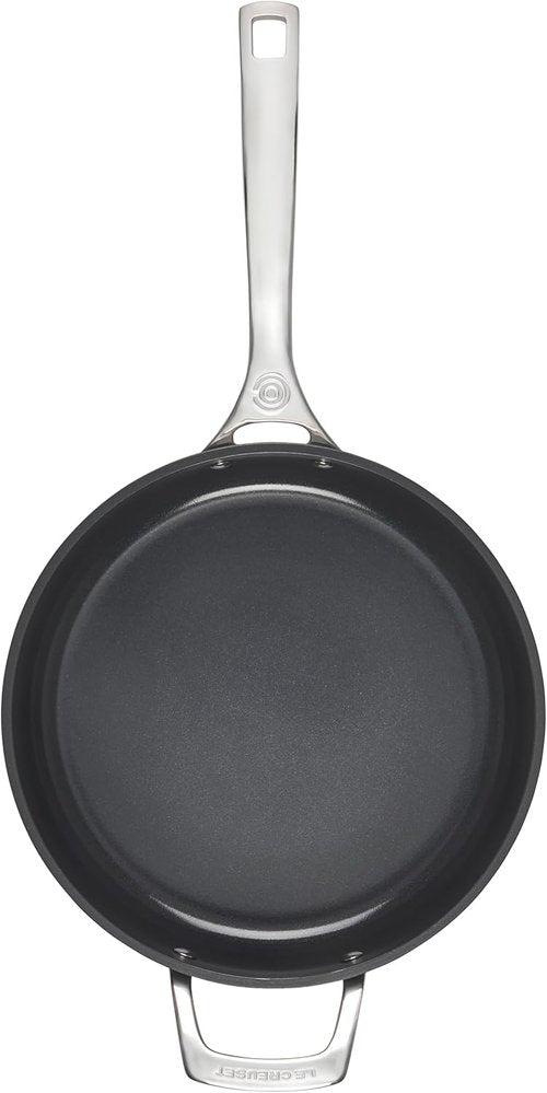 Le Creuset Non-Stick Ceramic Sauté Pan - 4.25 Qt with Glass Lid for Effortless Cooking