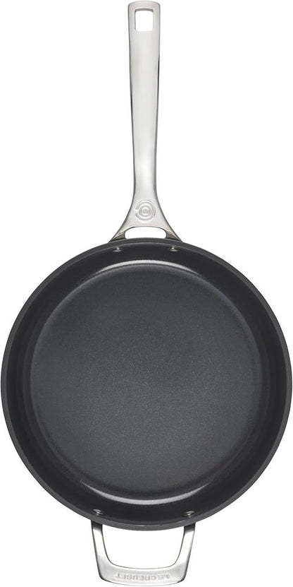 Le Creuset Non-Stick Ceramic Sauté Pan - 4.25 Qt with Glass Lid for Effortless Cooking