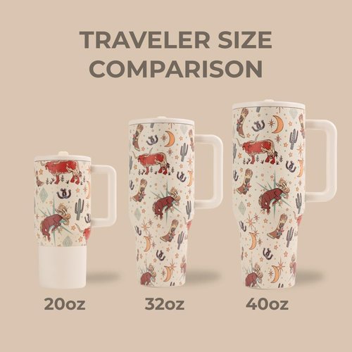 HydroJug Traveler - 32 Oz Insulated Water Bottle with Handle & Flip Straw - Leak Resistant, Fits Cup Holder