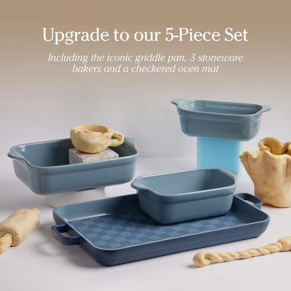 Our Place Griddle Pan - Nonstick Ceramic Stovetop Griddle & Sheet Pan | Toxin-Free, Ergonomic Handles | 5 Qt Capacity, Oven Safe to 450°F | Blue Salt