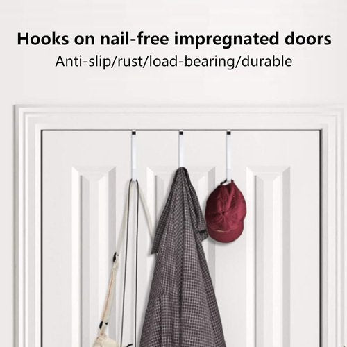 Black Wreath Hanger - Durable Carbon Steel Door Hook for Fall & Christmas Decor | 5-Inch Height