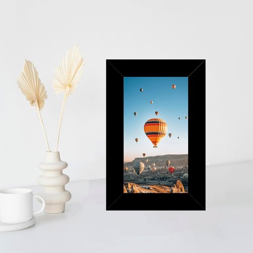 JCJMY 3x5 Picture Frame - Black Tabletop Photo Frame with Shatter-Resistant Plexiglass