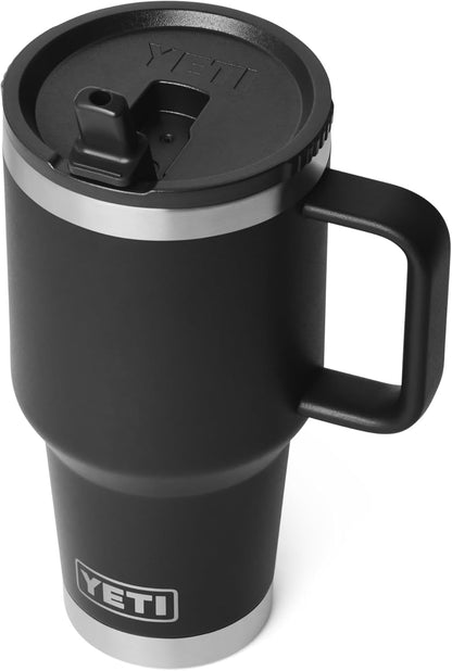YETI Rambler 30 oz Travel Mug - Stainless Steel, Vacuum Insulated, Leakproof & Cup Holder Friendly