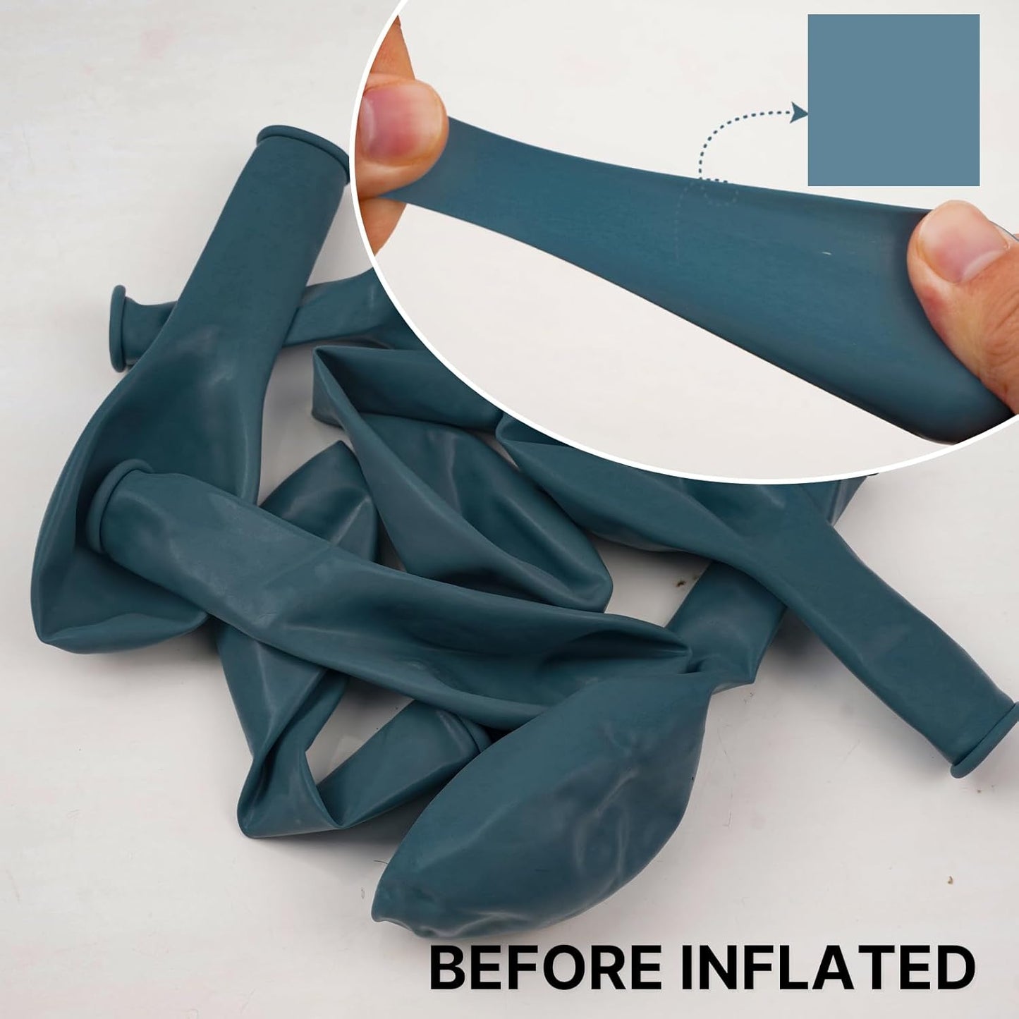 PartyWoo Slate Blue Balloons - 50pcs 12 Inch Navy & Dusty Blue Boho Balloons for Celebrations