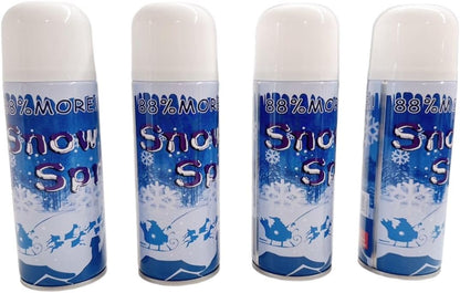 Skiennix Winter Textured Snow Spray - 8oz Aerosol Bottles | 4-Pack for Holiday Crafts & Decor