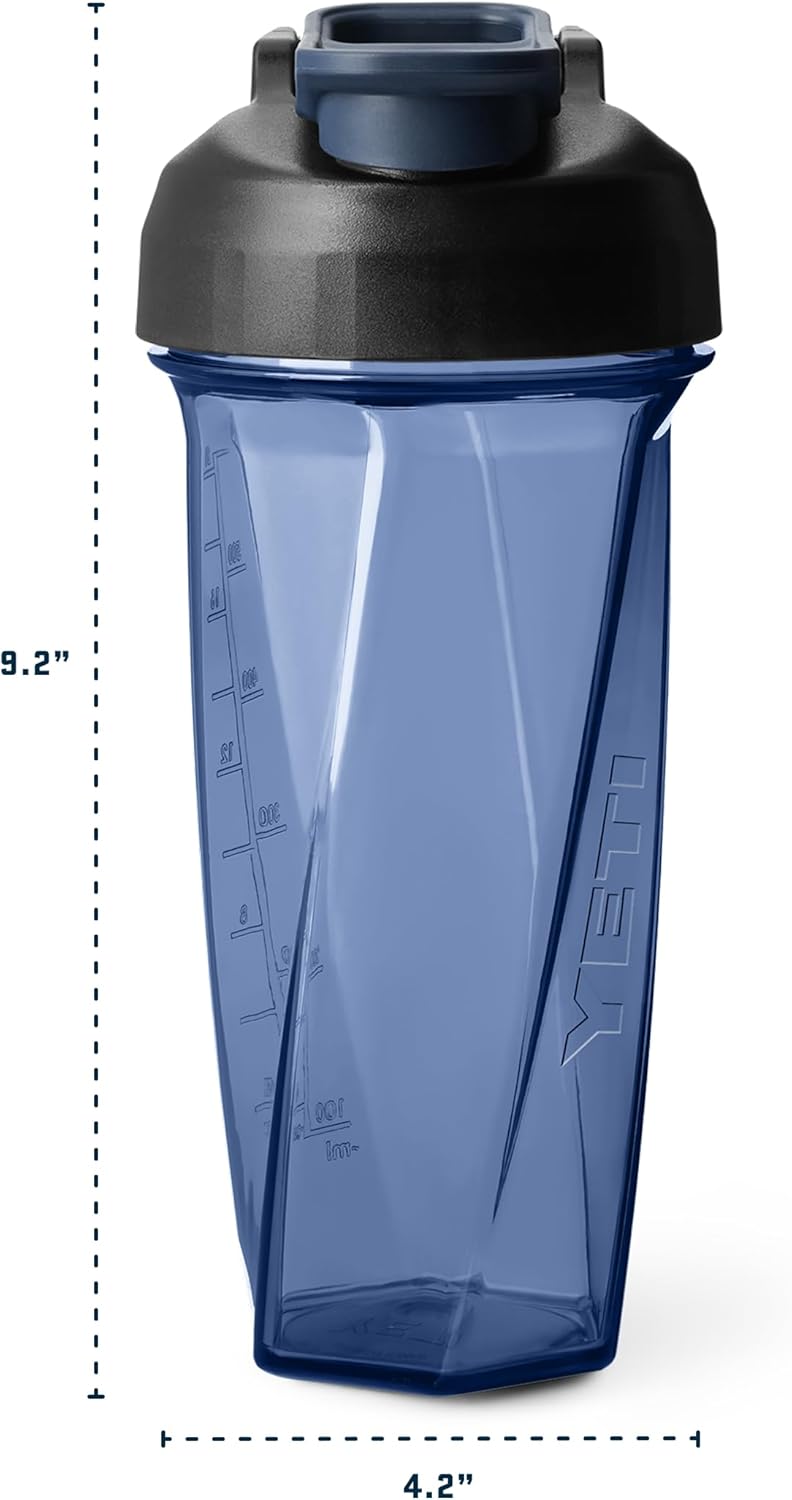 YETI Yonder Helimix Vortex Blender Shaker Bottle - 27oz Portable Protein Cup | Dishwasher Safe, Rescue Red