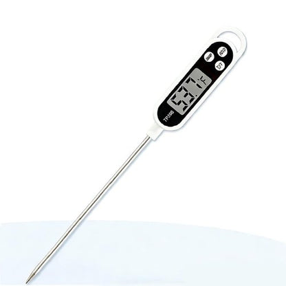 Digital Display Food Thermometer - 304 Stainless Steel Probe, Waterproof, Fast & Accurate Measurements
