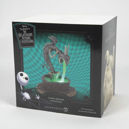 Department 56 | The Nightmare Before Christmas Town Square Fountain Figurine - 5 Inch, Multicolor