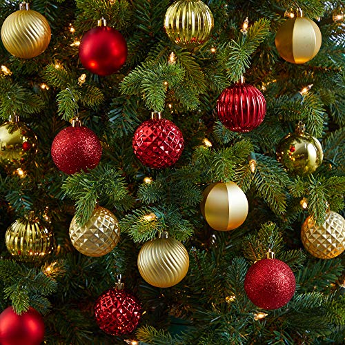 Red Nearly Natural Holiday Shatterproof Christmas Tree Ornaments Set - 101 Count, 60mm