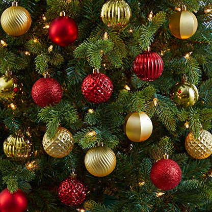 Red Nearly Natural Holiday Shatterproof Christmas Tree Ornaments Set - 101 Count, 60mm