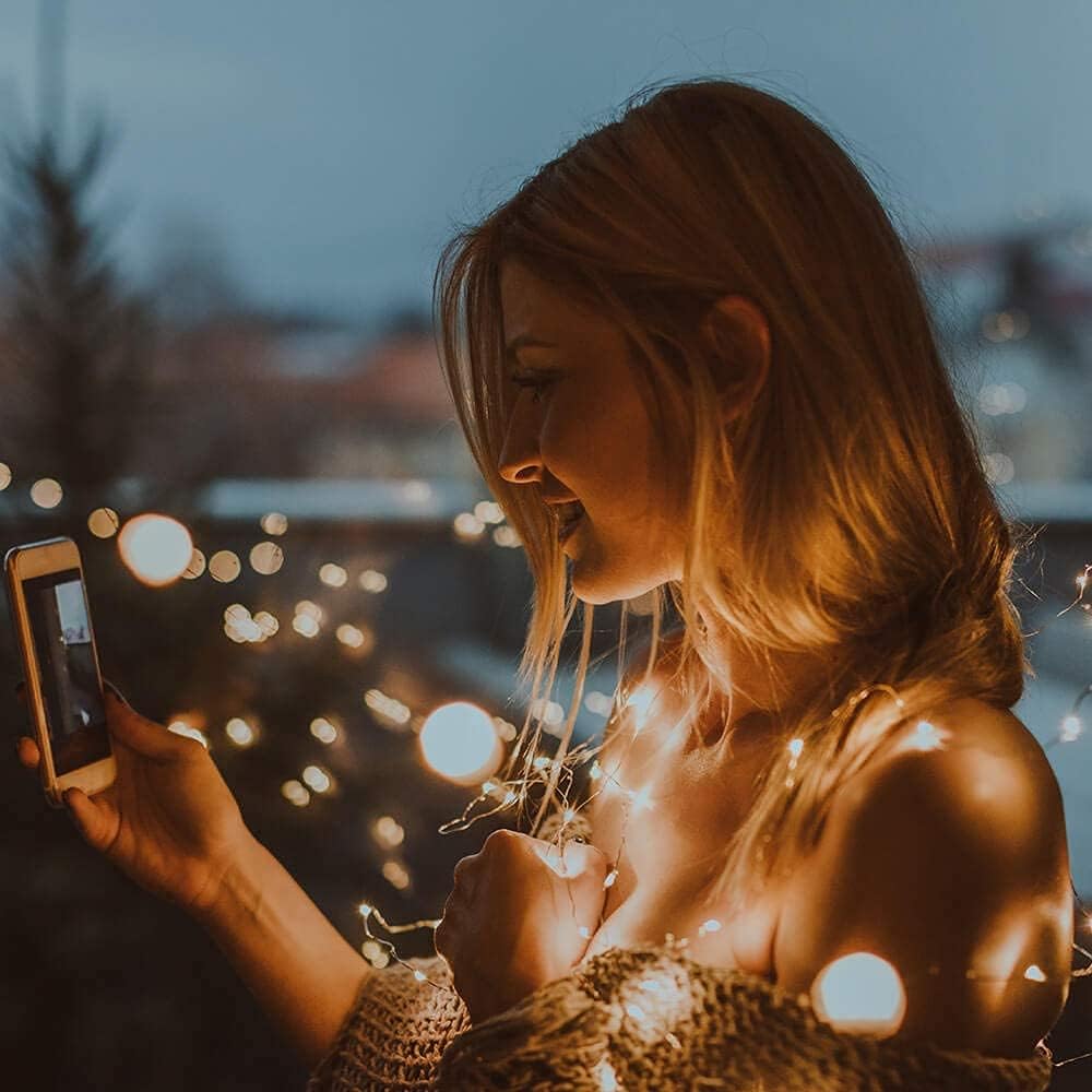 Photo Clip String Light - 33Ft 100LED Fairy Lights with Timer & 50 Clear Clips for Bedroom Decor