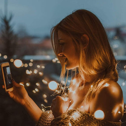 Photo Clip String Light - 33Ft 100LED Fairy Lights with Timer & 50 Clear Clips for Bedroom Decor