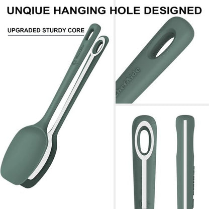 ChefAide Silicone Spatula Set - 5-Piece Food Grade Rubber with Ergonomic Grip | Heat Resistant Up to 600°F
