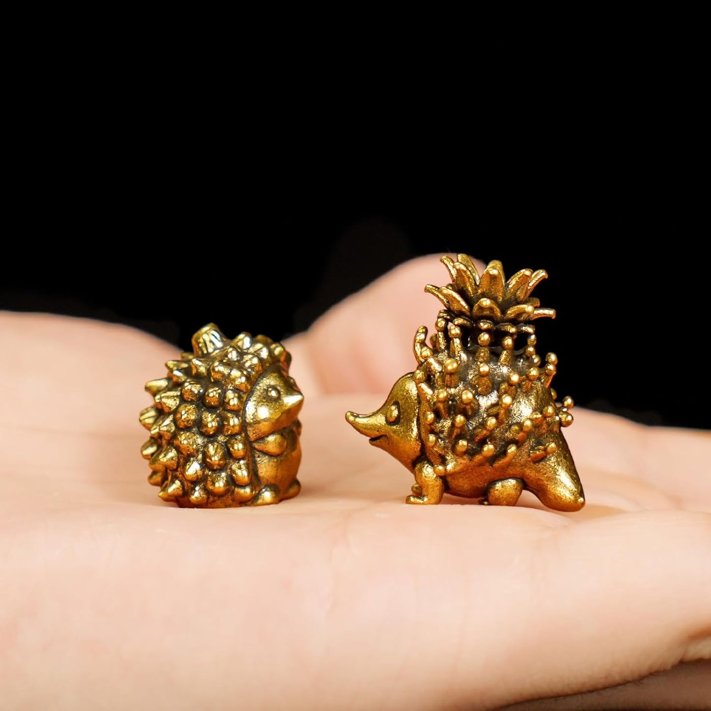 Retro Handcrafted Hedgehog Ornament - 100% Solid Brass Sculpture | Vintage Collectible Art for Home & Office