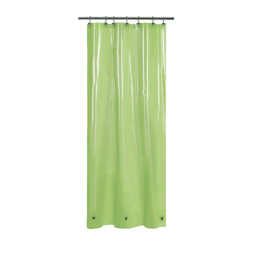 Barossa Design Clear Green Stall Shower Curtain Liner 36" W x 72" H - Waterproof PEVA Plastic Lightweight Shower Liner for Small Bathroom, 3 Magnets & Metal Grommets - Clear Green