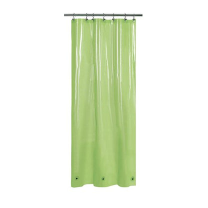 Barossa Design Clear Green Stall Shower Curtain Liner 36" W x 72" H - Waterproof PEVA Plastic Lightweight Shower Liner for Small Bathroom, 3 Magnets & Metal Grommets - Clear Green