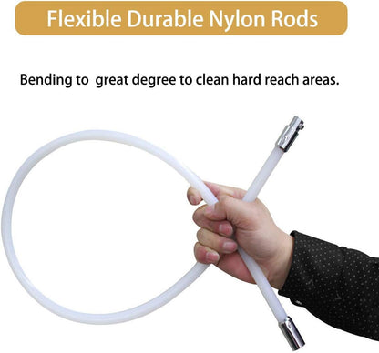 Ziggurat Products 14" Quick Snap Cleaning Kit - Drill Attachment for Dryer Hose & Vent Duct Cleaning