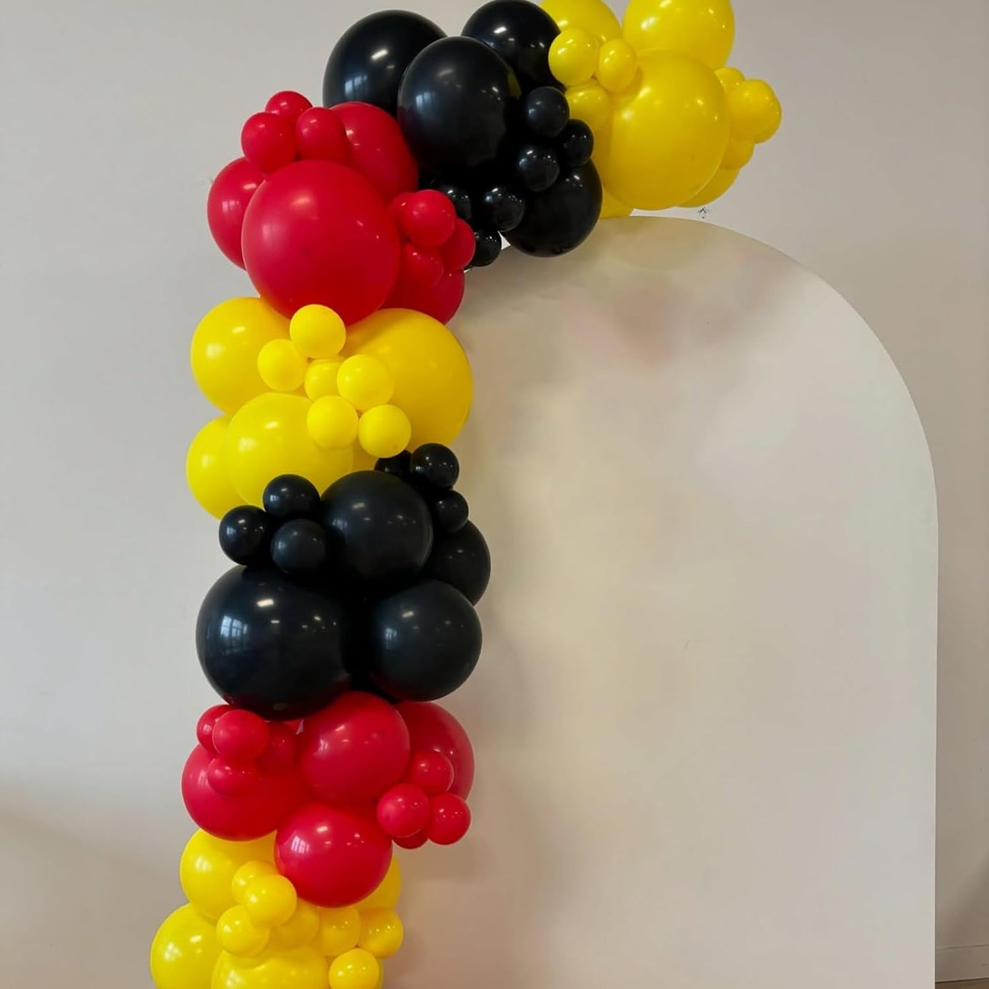 Polka Dot Latex Balloons by [Brand Name] - 60pcs 12-Inch Red, Yellow & Black | Perfect for Birthday & Baby Shower Decorations