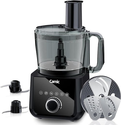 Camic Food Processor - 600W Multi-Function Kitchen Appliance | Shredding, Slicing, Chopping & Ice Crushing