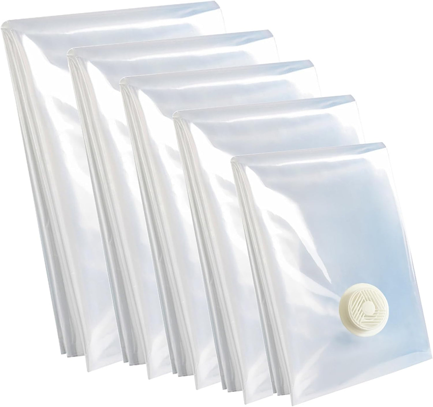 YQBOOM Vacuum Storage Bags - Extra Large Space Saver Set for Bedding, Clothes & Blankets | 5 Pack