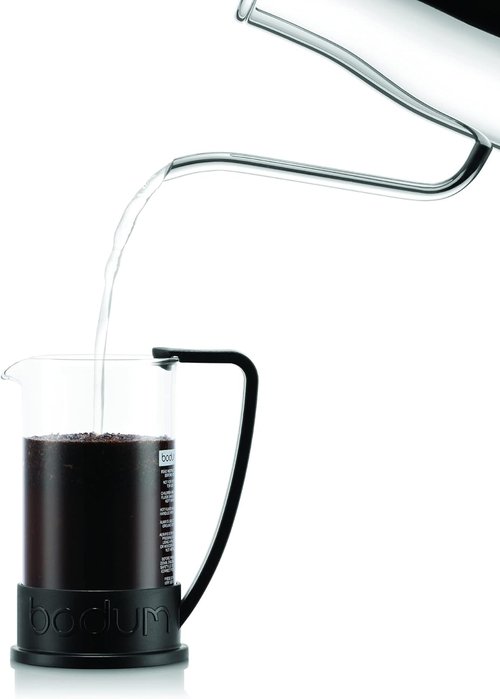 Bodum 12oz Brazil French Press Coffee Maker - High-Heat Borosilicate Glass, Black Finish