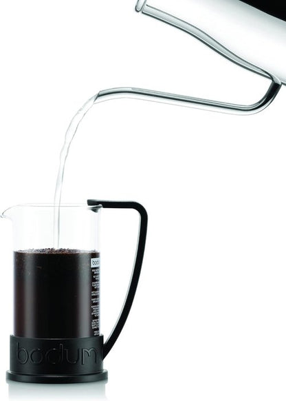 Bodum 12oz Brazil French Press Coffee Maker - High-Heat Borosilicate Glass, Black Finish