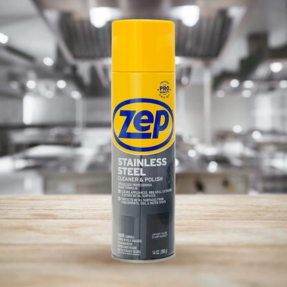 Zep Stainless Steel Cleaner & Polish - 14 oz | Protects Metal Surfaces from Fingerprints & Water Spots