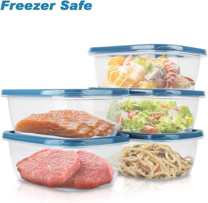 Skiennix Food Storage Containers - BPA-Free Plastic Meal Prep Set | 10PCS, Microwave & Freezer Safe, 0.53 Quarts Each