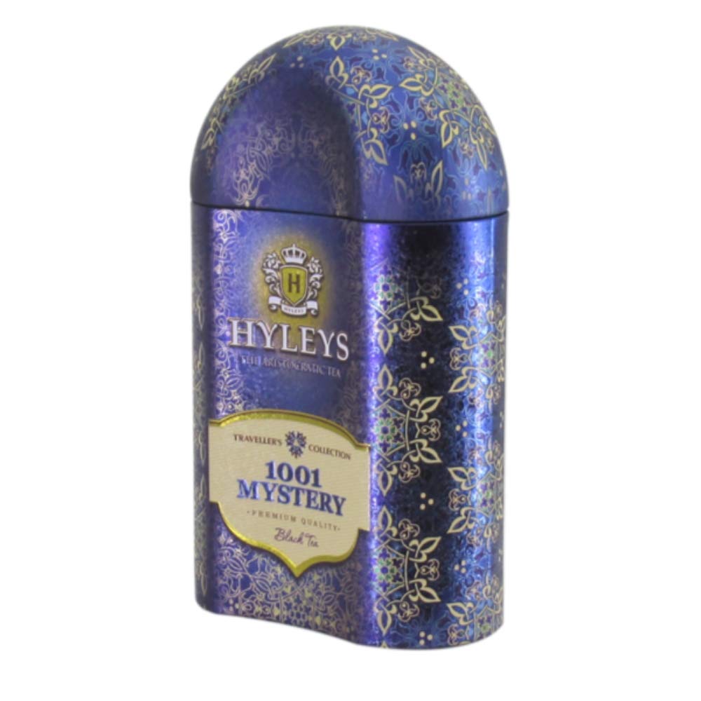 Hyleys Loose Leaf Black Tea with Strawberry and Cranberry in Tin 3.52 Ounce (100g) - Traveller's Collection - 1001 Mystery