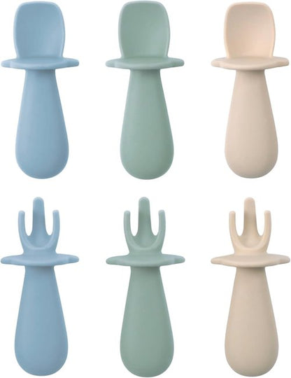 Baby Bliss Silicone Baby Spoons - Self Feeding Utensils for Infants 6 Months+, BPA Free, 6 Pack