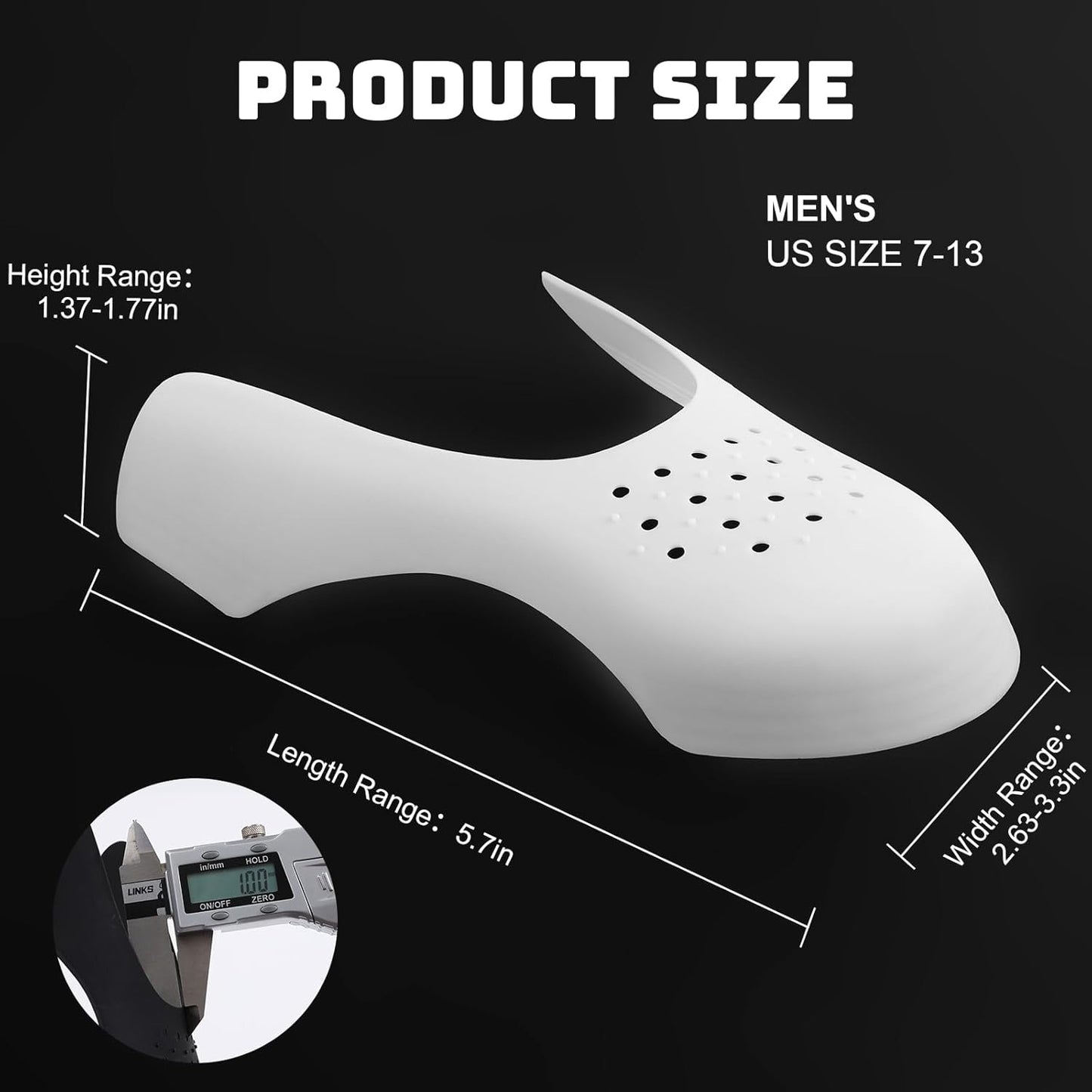 Skiennix Sneaker Crease Protectors - Prevent Creases for Air Force, Jordan, Dunk Low | Men's 7-13, Women's 5-9