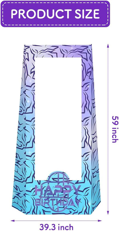 Purple Demon | 4.9 Ft Tall Life-Size Cardboard Stand-In Decoration for Themed Parties