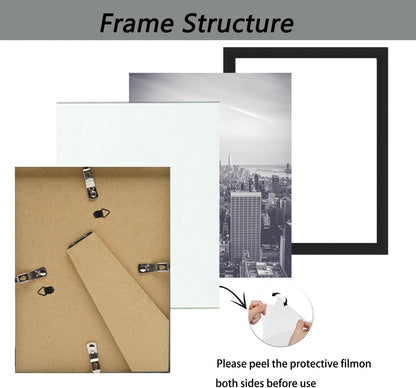 RUN HELIX 8.5x11 Picture Frame - Elegant Document & Diploma Display for Wall or Tabletop - Black