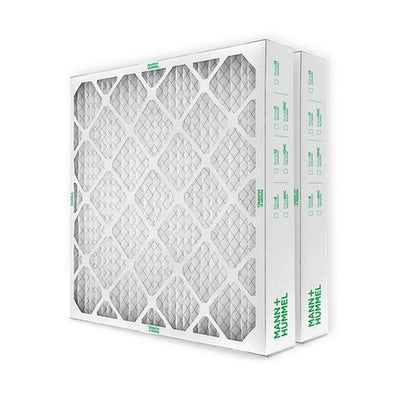 Mann+Hummel 20x25x4 MERV 13 Pleated HVAC AC Furnace Air Filters. 2 Pack. (Exact Size: 19.5 x 24.5 x 3.75 Inches)