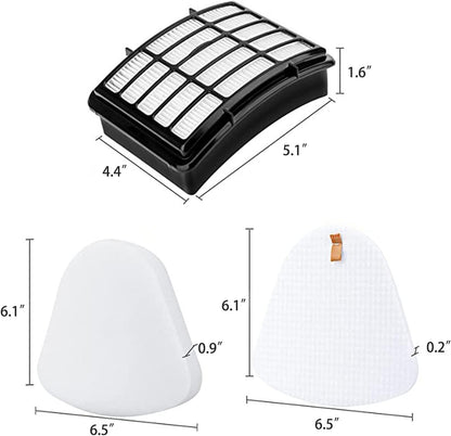 Shark HEPA & Foam Filter Set - 2 HEPA + 4 Foam & Felt Filters for CU510/CU512 Lift-Away XL
