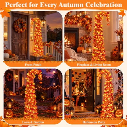 5ft Pop Up Maple Tree with 100 LED Lights Halloween Fall Decor - Variation of This Listing