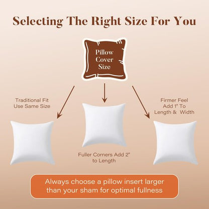 DOWNSTORIA 18x18 Feather Down Pillow Inserts Set of 2, Decorative Pillows with 100% Coton Cover, Throw Pillow for Bed, Couch and Sofa.