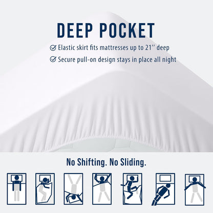 OLANLY Queen Quilted Mattress Pad - Soft Pillow Top, Cooling Comfort, Machine Washable, Deep Pocket, White