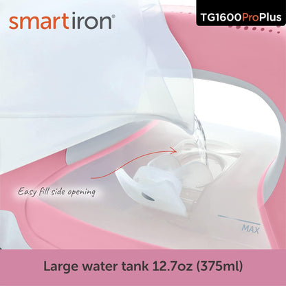 Oliso TG1600 ProPlus Smart Iron - 1800 Watt Steam Iron with Auto-Lift & Diamond Ceramic Soleplate - Rosé