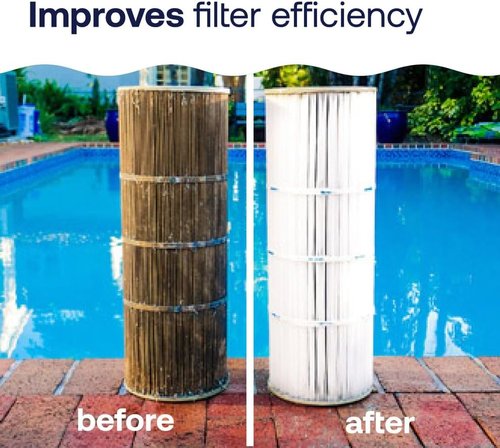 HTH 67227 Pool Filter Cleaner - Quickly Cleans & Prolongs Filter Life | Improves Filtration Efficiency, 32oz