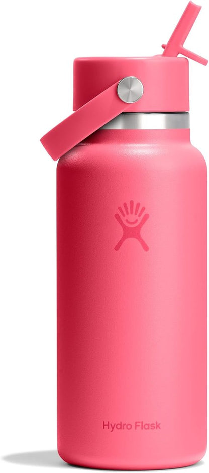 Hydro Flask Water Bottle - Insulated Stainless Steel - 32 Oz Popstar Pink with Flex Straw Lid